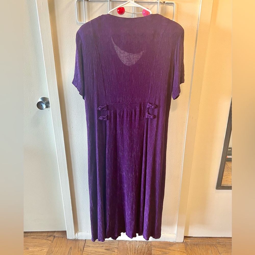 🌟HOST PICK!🌟 80s Vintage 💜 Betsy’s Things Crepe Boho Maxi-Dress - Picture 3 of 4